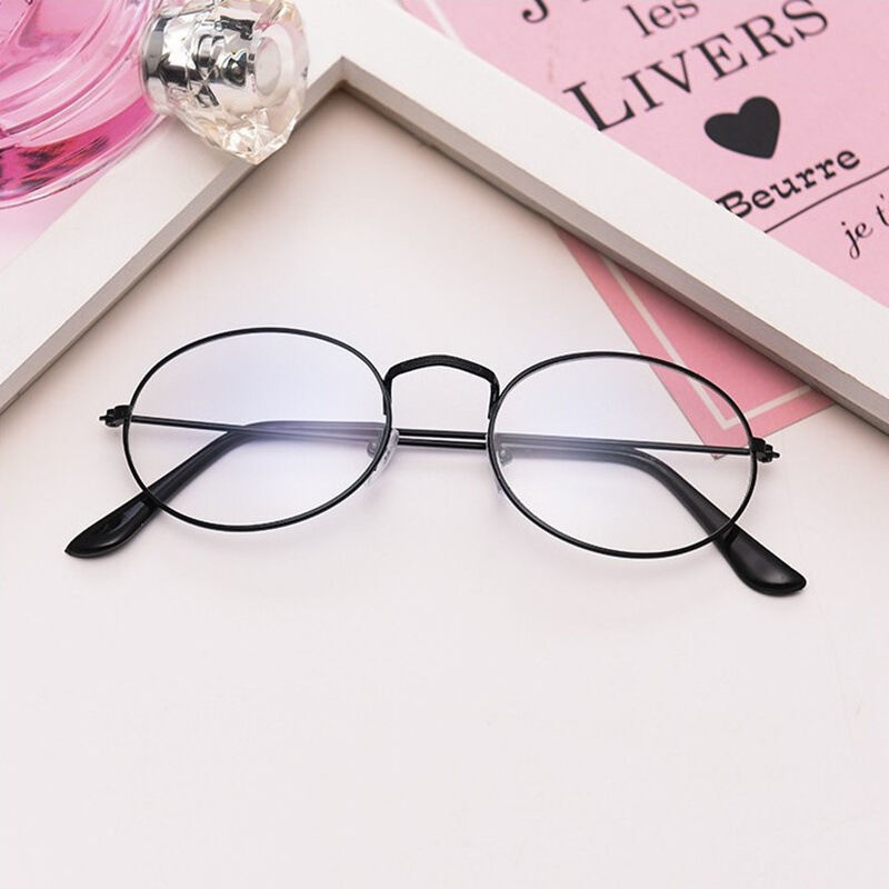 Korea Style Unisex Spectral Frame Clear Lens Round Glasses Fashion Simple Design Frame Glasses No Power Cermin Mata