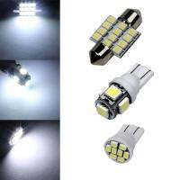 13ชิ้น T10ไฟอ่านหนังสือรถยนต์ Led 5050 5smd อะลูมินัมอัลลอยป้ายทะเบียนรถไฟโดมอุปกรณ์แสงสว่างภายใน