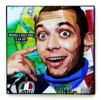 Valentino Rossi #2 วาเลนติโน่ รอสซี่ เดอะด๊อกเตอร์ MotoGP รูปภาพ​ติด​ผนัง​ pop art​ พร้อมกรอบและที่แขวน กรอบรูป​​ นักแข่งรถ นักกีฬา​​ แต่งบ้าน