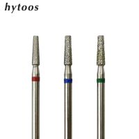HYTOOS Column Diamond Burr Nail Drill Bits Rotary Russian Cuticle Bit Electric Manicure Drill Nails Accessories Tool