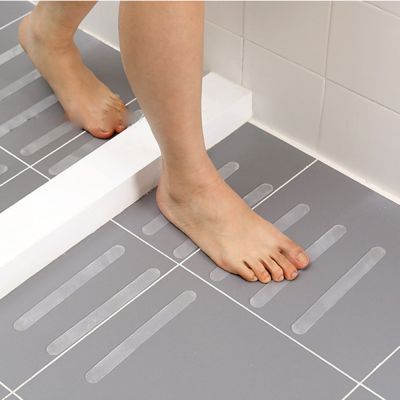 【cw】 12pcs Anti Slip Bath Mat 20x2cm Grip Stickers Non Shower Strips Flooring Safety Tape Pad PVC Bathroom
