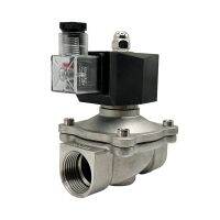 3/4" Normally Closed Solenoid Valves Stainless Steel 2-way IP65 DIN Coil High Temperature