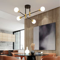 Modern Nordic E27 Black LED Ceiling Chandelier Edison Bulbs Indoor Light Fixtures For Bedroom Living Room Lamp