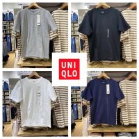 ◕ Uniqlo เสื้อยืด คอกลม ผ้าฝ้าย สไตล์คลาสสิก สําหรับผู้ชาย และผู้หญิง 433028