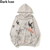 COD lianshai เสื้อกันหนาวผ้าฝ้ายชาย Hoodies พิมพ์ลาย Dark Icon Graffiti