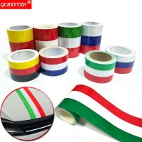 Car-Styling 3 Meters PVC Russia German France Italy Belgium National Flag Three-Color Stripe Decal Bumper Stickers Accessories