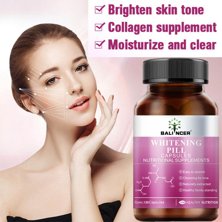 Glutathione Capsules Brighten Skin Collagen Niacinamide Hyaluronic Acid