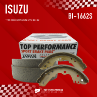 (ประกัน 3 เดือน) ก้ามเบรค หลัง ISUZU TFR 2WD 88-02 DRAGON EYE - TOP PERFORMANCE JAPAN BI 1662S / BI1662S - ผ้าเบรค ดรัมเบรค อีซูซุ มังกรทอง