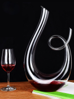 Featured Styles 1500ml Crystal High Grade 6-shaped Wine Decanter Gift Box Harp Swan Decanter Creative Wine Separator