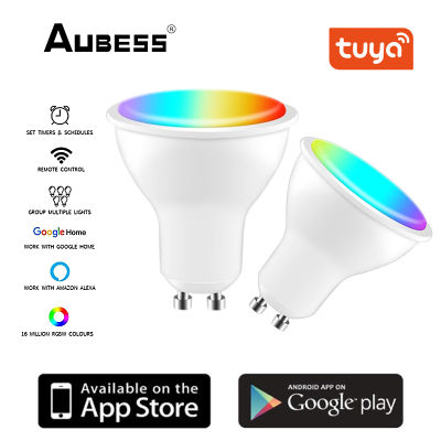 ACE ONE TUYA Wifi สมาร์ท GU10 RGB สปอตไลท์หลอดไฟ + CCT 100-240V 4W ไฟ LED ปรับแสงได้หลอดไฟควบคุมด้วยเสียงทำงานร่วมกับ Alexa Google Home Yandex Alice
