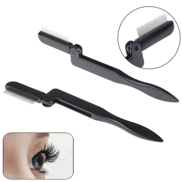 [Gary Lidia] Foldable eyelash comb metal eyebrow brush tool mascara