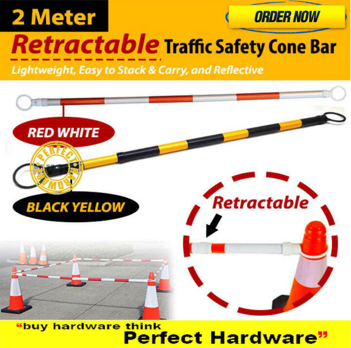 Expandable Retractable Cone Bar Traffic Safety Cone 2 Meter Extendable
