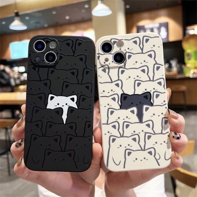 Couple Casing IPhone 14 13 12 ProMax X Xs Xr 6 6s 7 8 6 6s 7 8 Xsmax 14Promax 13Promax 12Promax 11Promax Cartoon straight Silicone Soft MDD 23