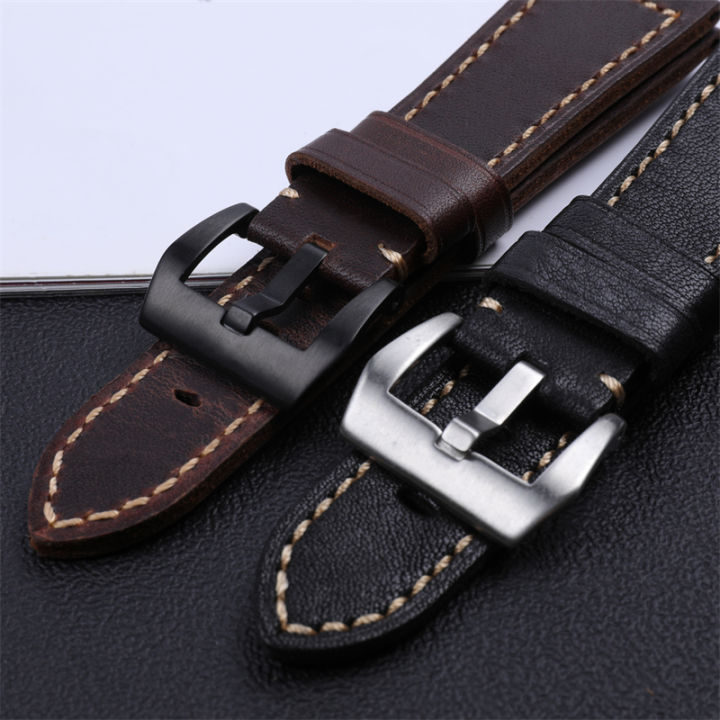 high-quality-italian-thickness-retro-crazy-horse-genuine-leather-watchband-pin-buckle-for-strap-watch-band-tools-26mm
