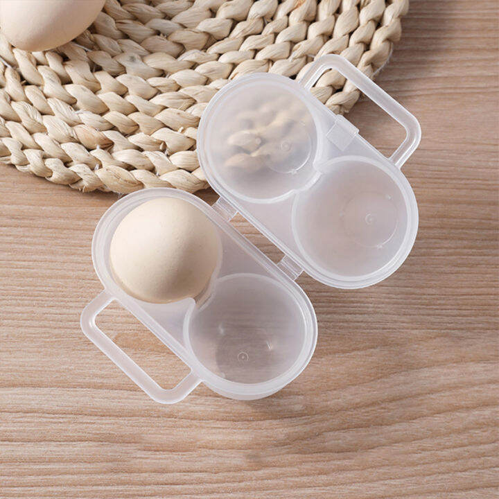 portable-egg-storage-box-2-grids-plastic-durable-egg-storage-container-save-space-refrigerator-egg-dispenser-with-fixed-handle