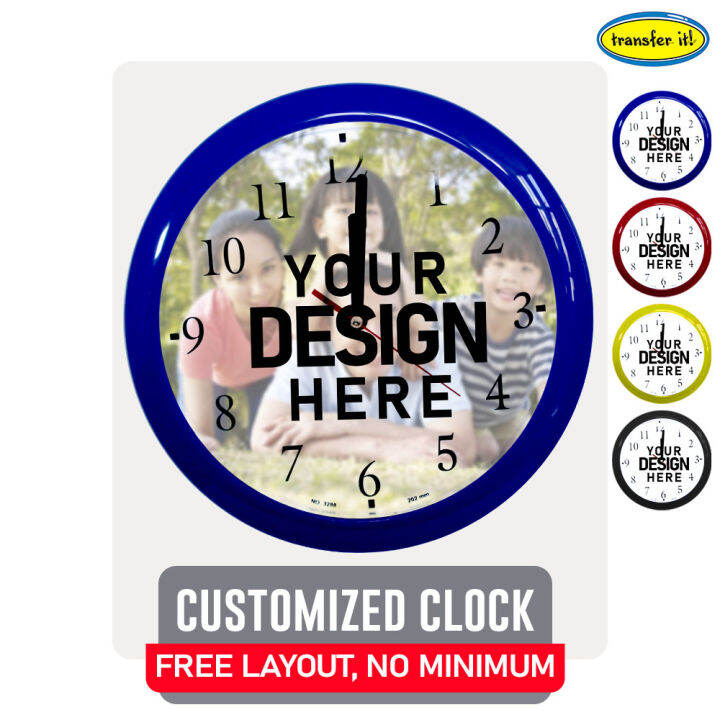 Transfer It Customized Analog Wall Clocks Desk Clock Acrylic, WOOD Time