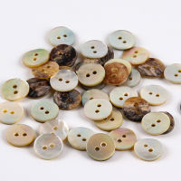 Natural Shell Buttons For Clothing Color Japan Mother Of Pearl Mop Round Shell 2 Holes Button Diy Sewing Accessories 100PCLOT