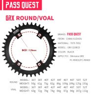 Pass QUEST Shimano Grx 110 Bcd แหวนโซ่อลูมิเนียม 36-52T สําหรับ Grx Groupset 5700 6800 Shimano GroupsetTH