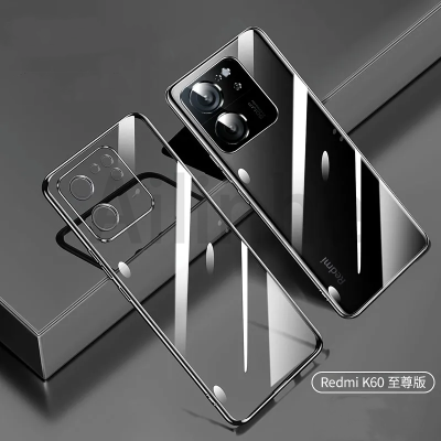 เคส K60 Xiaomi Redmi K60 K60พิเศษตัวชุบโลหะหรูหรานิ่ม TPU ใสมีกล้องปกป้องโทรศัพท์กันกระแทก