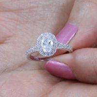 Fashion Romantic Creative Female Ring Wedding Love Diamond Size 5-11