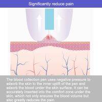 ปากกา Lancet ดูดกลูโคสปากกาทดสอบไร้ตัวอย่างเลือดแบบสุญญากาศเครื่องวัดน้ำตาลในเลือด50ชิ้นฟรีสำหรับใช้ซ้ำได้สวมใส่สบาย