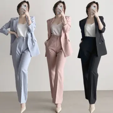 Fashion Black OL Styles Formal 2 Piece Sets With Tops and Pants for Women  Business Suits Ladies Office Pantsuits Pants Suits - AliExpress