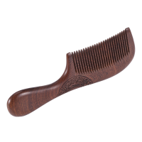 3X Unisex Sandalwood Comb Women Men Home Travel Wood Anti-Static Fine-Tooth Comb Wooden Handles Hair Comb