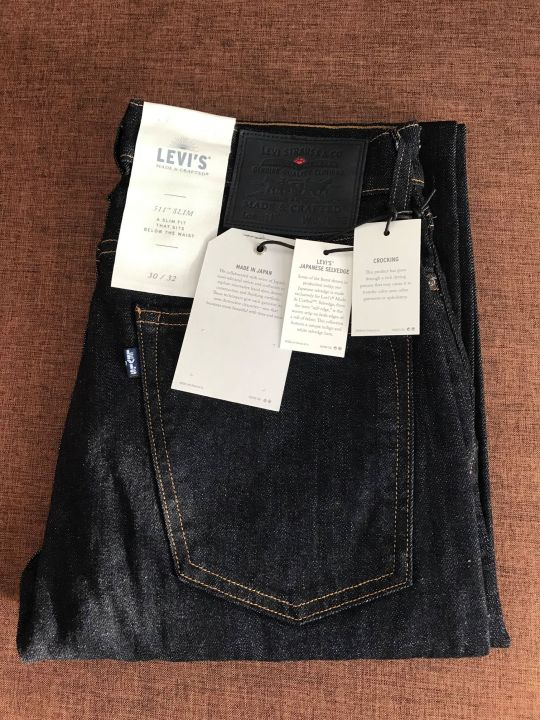 Levis Men's Made & Crafted 511 Slim Fit Selvedge Jeans Made in Japan  Original | Lazada