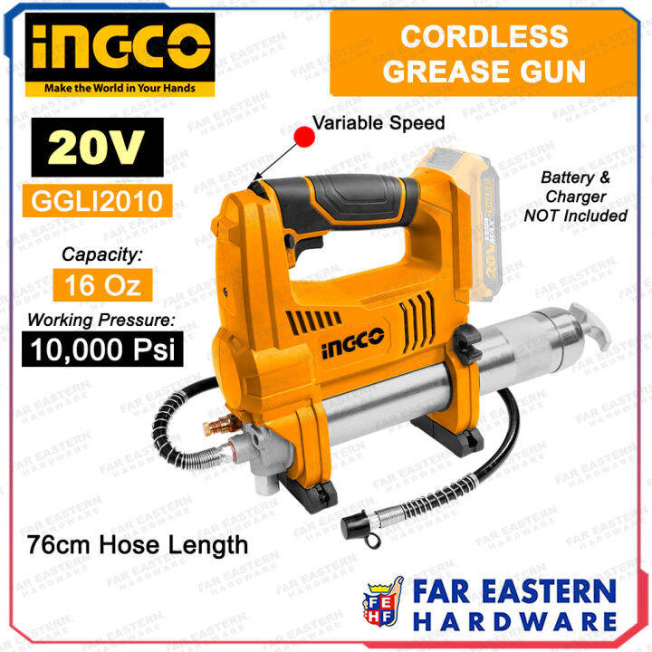 INGCO Cordless Grease Gun 20V GGLI2010 (Baretool) INPTCL Lazada PH