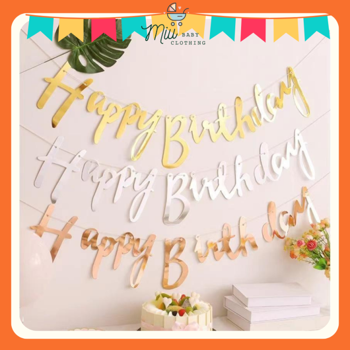 Dây chữ Happy Birthday sẽ giúp bữa tiệc sinh nhật của bạn trở nên đặc biệt và ý nghĩa hơn. Hãy trang trí căn phòng, tất cả các góc của nhà bạn với những chiếc dây chữ đầy màu sắc và tạo ra một không khí sinh nhật thật ấm cúng.