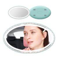 Car Vanity Mirror for Car Clip On Sun Visor for Makeup Travel Rechargeable Adjustable Brightness for Women Girls T21E