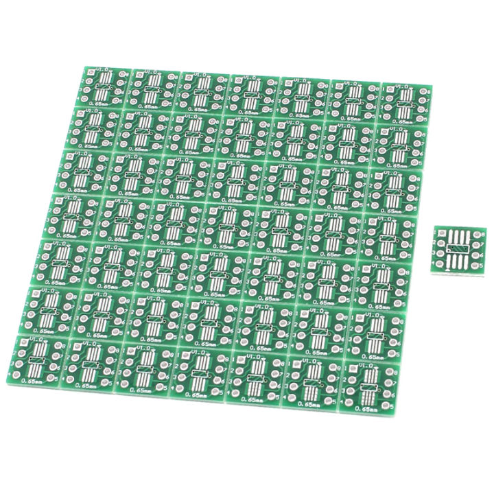 50pcs-sop8-ssop8-tssop8-smd-to-dip8-adapter-0-65-1-27mm-pcb-board