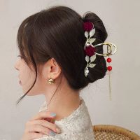 Fashion Female Metal Hair Accessories Shark Clip Hair Claw Women Hairpin Rose Grab Clip