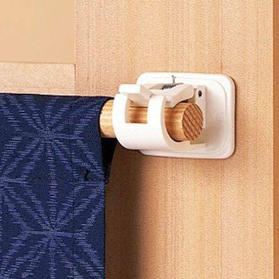 2Pcs Nail-Free Adjustable Rod Bracket Holders / Magic Wall Curtain Hanging Rod For Home Bedroom / Curtain rod Shelf Bracket / Self Adhesive Wall Hooks / Wall Curtain Hanging Rod rack