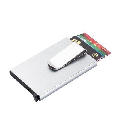 hot！【DT】❁  Metal Card Wallet Business Minimalist Credit ID Holder Luxury Cardholder Pop-up Money Clip Dropshipping