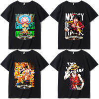 เสื้อยืด Esrow Luffy Sauron แขนสั้นชายและหญิงอะนิเมะการ์ตูนหลวมผู้ใหญ่เด็กลำลองแขนสั้น