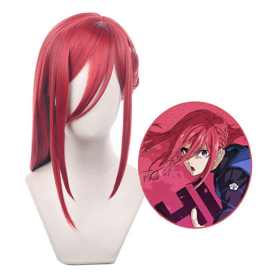 Luhuiyixxn Anime Blue Lock Hyoma Chigiri Cosplay Wig Red Hair Heat-resistant Hair Wigs