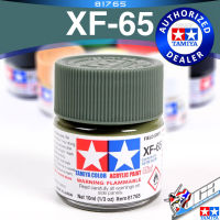 TAMIYA 81765 XF-65 XF65 FLAT FIELD GREY GRAY MATT MATTE สีเทาเข้มด้าน ACRYLIC PAINT MINI COLOR 10ML สีอะครีลิกสำหรับพลาสติก โมเดล VCA GUNDAM