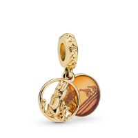 Golden Mufasa Sunset Pendant Fit Pandora Charms Bracelet Men Disney The Lion King Simba Beads DIY Berloque for Women Accessories