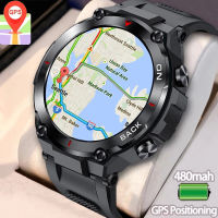 LIGE GPS สร้อยข้อมือการออกกำลังกายกลางแจ้งผู้ชายสมาร์ทวอท์ชใหม่นาฬิกาความดันโลหิต IP68กันน้ำนาฬิกาอัจฉริยะสำหรับ Android IOS + กล่อง