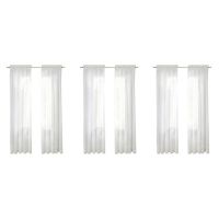 Window White Sheer Curtains Long 2 Panels Sheer White Curtains Clear Curtains Basic Rod Pocket Panel