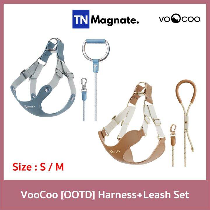 ชุดสายจูงสัตว์เลี้ยง-voocoo-ootd-harness-leash-set-เลือกสีและขนาด