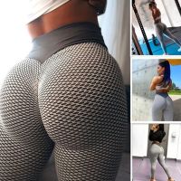 【YD】 Pants Leggings Sportswear Exercise Stretchy Gym Waist Seamless Push Up