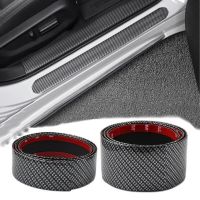 Car Styling Threshold Carbon Fiber Sticker Door Scratch Anti-Collision Rubber Protective Pad Threshold Stickers Car Accessories Car Door Protection