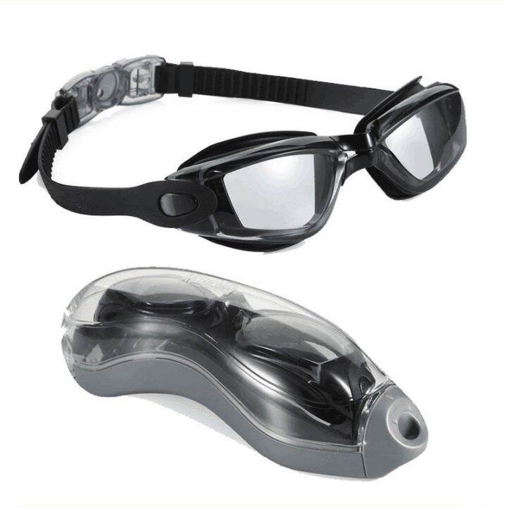 hot-style-adult-goggles-conjoined-earplugs-swimming-goggles-anti-fog-hd-plating-available-for-straight-men-and-women-yj230525