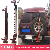 Hi Lift Jack แม่แรงยกสูง แม่แรงฟาร์ม ไฮลิฟท์แจ็ค 48inch FJ1220 /48 "แจ็คยกสูงออฟโรดพร้อมความจุ 3 ตันหล่อและเหล็กดำ