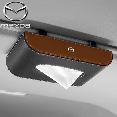【Mazda กล่องทิชชู่หนัง Pu อุปกรณ์เสริม สําหรับรถยนต์ Mazda 2 3 6 8 CX5 CX8 Axela