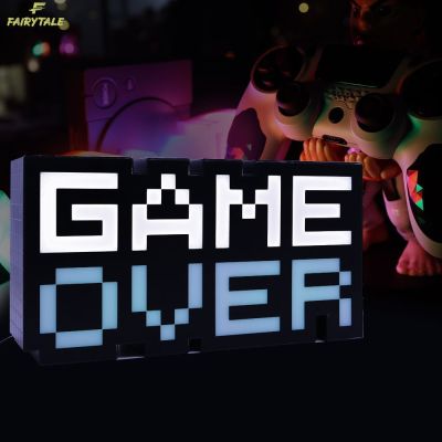 PLAYSTATION โคมไฟ Led รูป Game Over แบบปรับได้ สําหรับตกแต่งบ้าน