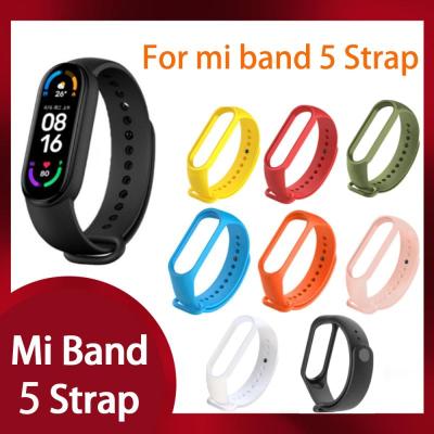 Strap For Xiaomi Mi Band  5 Silicone Wristband Bracelet Replacement MiBand 5 Wrist Color TPU Strap For Xiaomi Band 5 Wall Stickers Decals