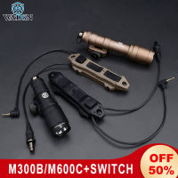 Wasdnn m600c tactical flashlight SF M300 weapons scouting light led huntinlight pressure switch conelegant